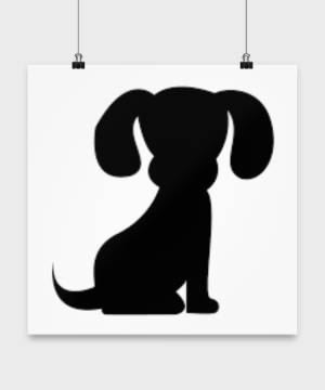 Собака трафарет