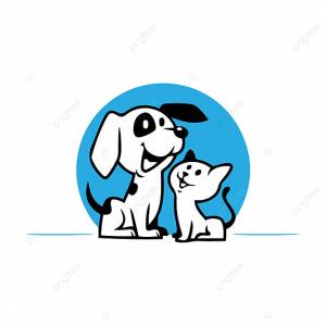 рисунок шаблон дизайна логотипа кошка собака PNG , рисунок кошки, рисунок собаки, рисунок тарелки PNG картинки и пнг рисунок для й загрузки