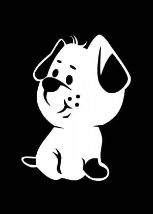 Трафареты собаки на Новый год