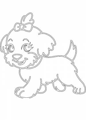 Собачка трафарет