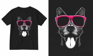 Щенок собаки крутая мультяшная типография смешная цитата дизайн футболки шаблон иллюстрации модный стильный