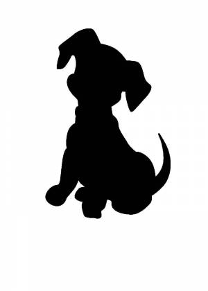 Трафареты и силуэты собак