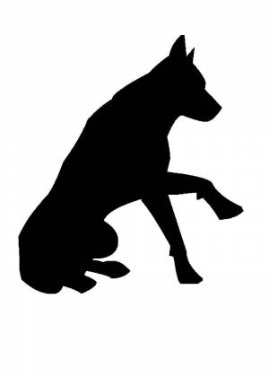 Трафареты и силуэты собак