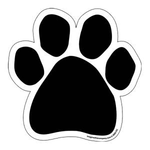 Трафарет лапы собаки
