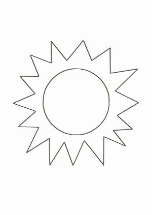 Раскраски Солнце шаблон
