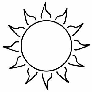 Рисунок солнце шаблон