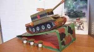 Мастер-класс поделки из картона «Танк»