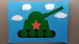 Открытка на 23 февраля с ШАБЛОНАМИ