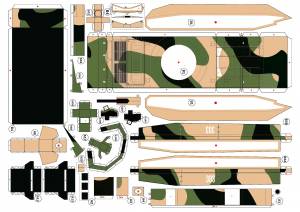 Макет танка из бумаги