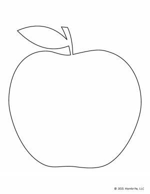 Трафареты и шаблоны яблок для вырезания из бумаги