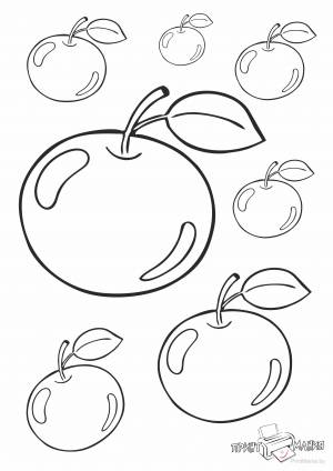Нарисованные яблоки