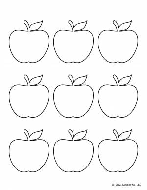 Трафареты и шаблоны яблок для вырезания из бумаги