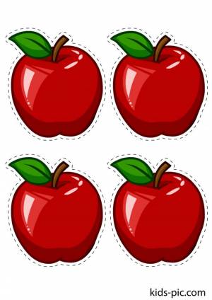 Шаблон Яблока Для Вырезания Из Бумаги