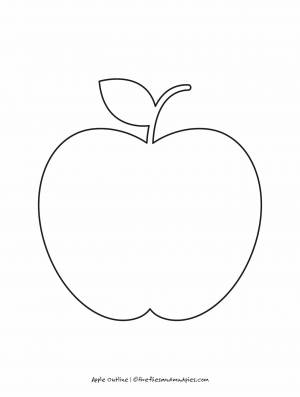 Шаблон яблоко для вырезания