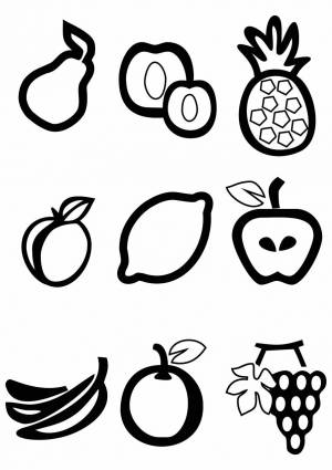 Трафареты для детей Фрукты