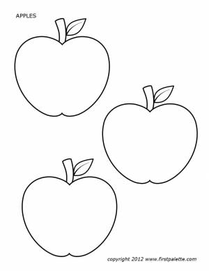 Трафареты и шаблоны яблок для вырезания из бумаги