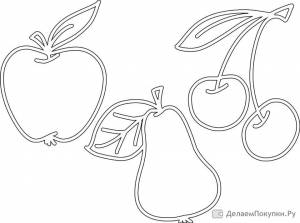 Трафареты Для Малышей Фрукты