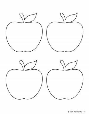 Трафареты и шаблоны яблок для вырезания из бумаги