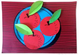 Аппликация Фрукты и Ягоды из бумаги