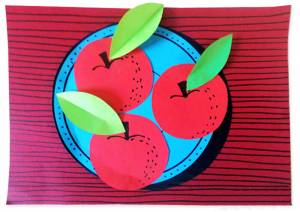 Яблоко из бумаги своими руками