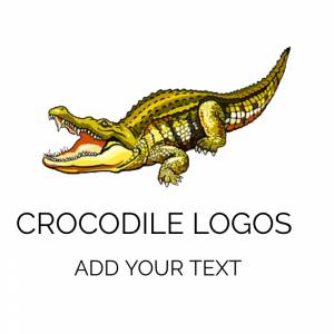 Шаблон логотипом крокодила