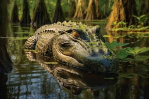 Американский аллигатор в естественной среде