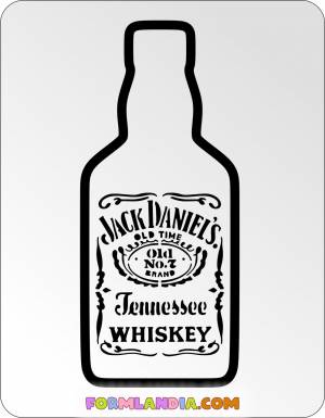 Торт бутылка трафарет