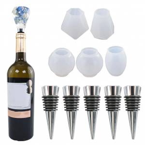 Пробка для бутылки вина сконовые трафареты DIY Геометрическая сферическая пробка для бутылки для дома Кристальный эпоксидный шаблон Прочный DIN889