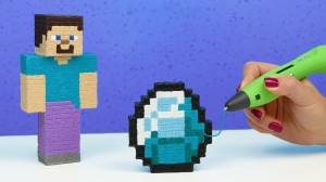 СДЕЛАЛА АЛМАЗ МАЙНКРАФТ 3D РУЧКОЙ