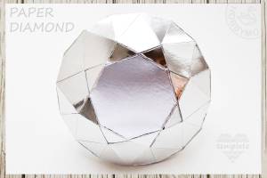 Алмаз из бумаги, 3Д Паперкрафт