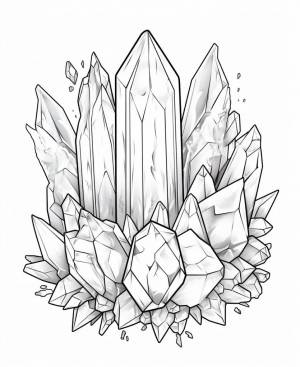 Кристаллики раскраска