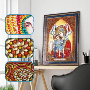 5D алмазный рисунок, несколько фигурок, алмаз особой формы, религиозный тип, вышивка крестиком, сделай сам, вышивка, украшение дома, подарок