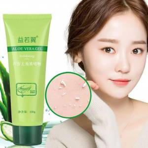 Отшелушивающий скраб с экстрактом алоэ вера, мягкое средство для очищения тела, отшелушивающий крем для массажа тела, 100 г