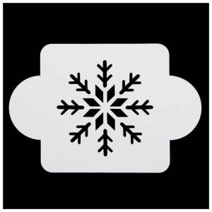 Трафарет СНЕЖИНКА СТРОГАЯ, 10*10см, 0,1мм пластик МДНГ-37, товары для рукоделия