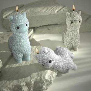 Долгий срок службы, многоразовая форма в форме альпаки, форма для свечей, прочное Сконовое ремесло для украшения дома, забавные полимерные украшения «сделай сам»