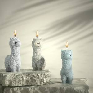 Долгий срок службы, многоразовая форма в форме альпаки, форма для свечей, прочное Сконовое ремесло для украшения дома, забавные полимерные украшения «сделай сам»