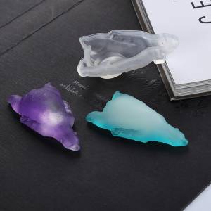 Сконовая форма для украшений из уф смолы, форма в виде белого медведя и альпаки, формы для подвесок из смолы для творчества, декоративные формы для творчества