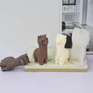 Долгий срок службы, многоразовая форма в форме альпаки, форма для свечей, прочное Сконовое ремесло для украшения дома, забавные полимерные украшения «сделай сам»