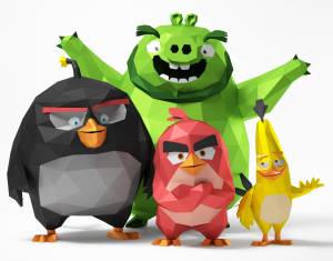 Красный, Бомба, Чак и Король Свин, Angry Birds, Шаблон PDF Бумага Поделки своими руками