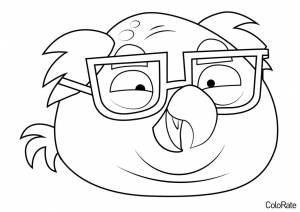 Раскраска Дэнни Девито из Angry Birds