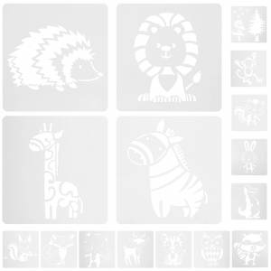 Трафареты для рисования, шаблон для рисования, пластиковые трафареты, Diy шаблоны для животных, трафарет для распыления леса, пластиковая Цветочная плитка для детей