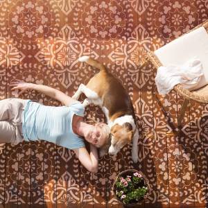 Напольный трафарет для бетонного патио, картина, большой узор, многоразовый шаблон, форма для домашнего декора