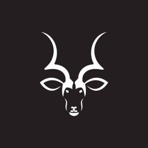 Логотип головы антилопы и векторный шаблон