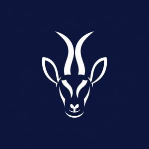 Логотип головы антилопы и векторный шаблон