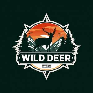 Олень дикое животное значок вектор шаблон приключения логотип дикой природы графическая иллюстрация