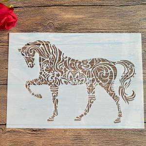 Трафареты  29*21 см для самостоятельной сборки, настенная живопись, искусственная карта, шаблон, стена, животное, лошадь