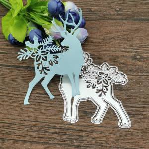 Металлические трафареты для рукоделия, для скрапбукинга, декоративного тиснения, с рождественскими оленями