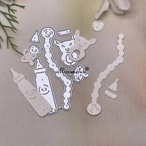 Трафареты для детских бутылочек, конфет, колокольчиков, металлические штампы, трафареты для «сделай сам», скрапбукинг, декоративное тиснение, ручная работа, шаблон для высечки