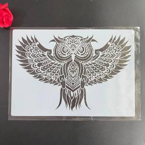 DIY трафареты, Настенная картина, фотообои, карта, шаблон, пластиковая стена  29*21 см, животное, сова