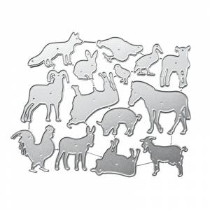 C63B животных металлический трафарет трафарет для скрапбукинга альбом бумажная карта шаблон формы